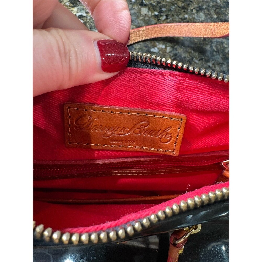 Dooney & Bourke Nina Shoulder Bag Purse Womens Small Black Red Lining - Picture 10 of 10